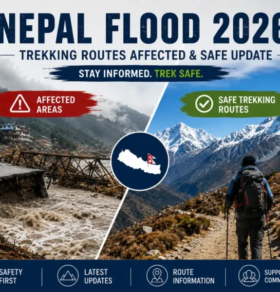 Nepal-Flut 2026: Wie sich die jüngsten Überschwemmungen auf Trekkingrouten auswirken und welche Trekkingrouten sicher sind.