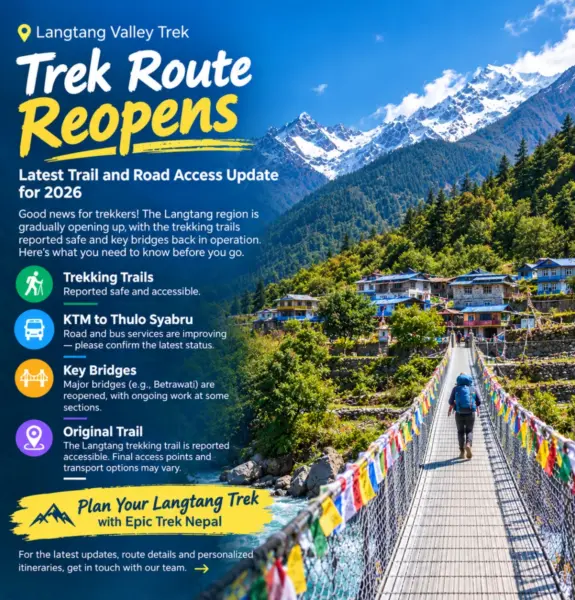 Langtang Trek Update 2026: Original Route, Bus Access and Trekking Conditions